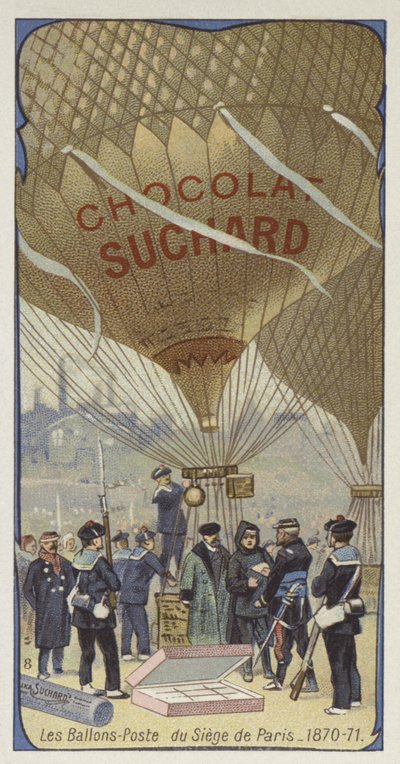 Postballon bei der Belagerung von Paris, Deutsch-Französischer Krieg, 1870-1871 von European School